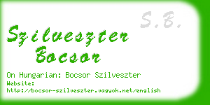 szilveszter bocsor business card